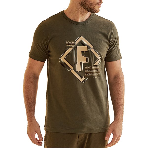 Camiseta Estampada Forum Slim Verde Masculino
