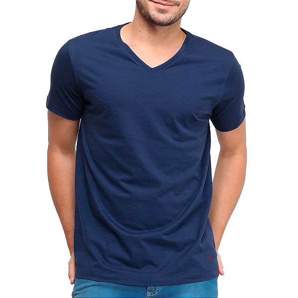 Camiseta Forum Slim Azul Marinho Masculino