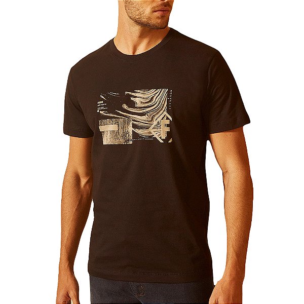 Camiseta Estampada Forum Slim Preto Masculino