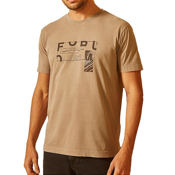 Camiseta Estampada Forum Slim Marrom Masculino