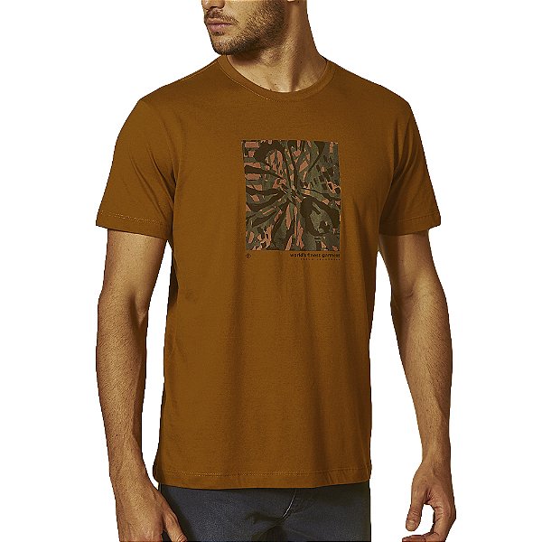 Camiseta Forum Slim Marrom Masculino
