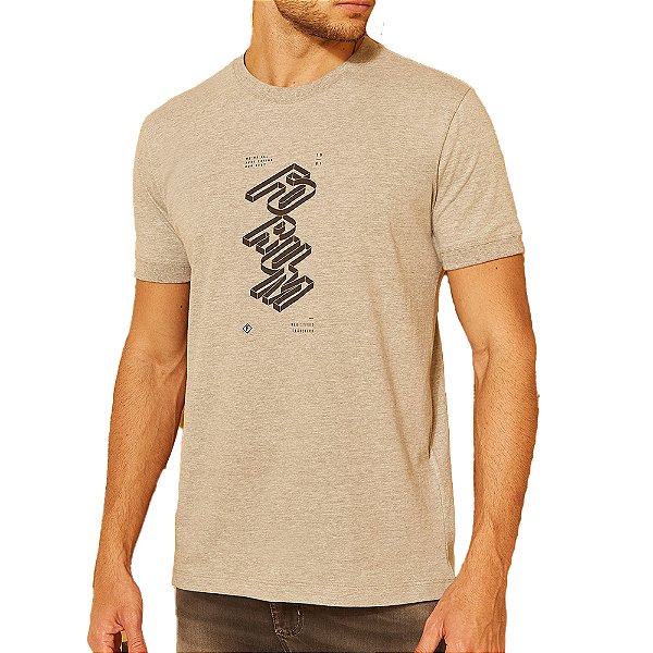 Camiseta Forum Slim Cinza Mescla Masculino