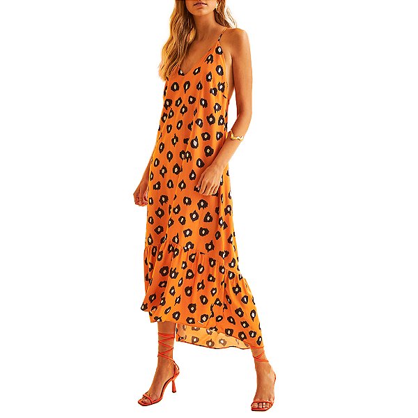 Vestido Midi Forum Linho Feminino