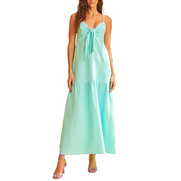 Vestido Longo Linho Forum Verde Feminino
