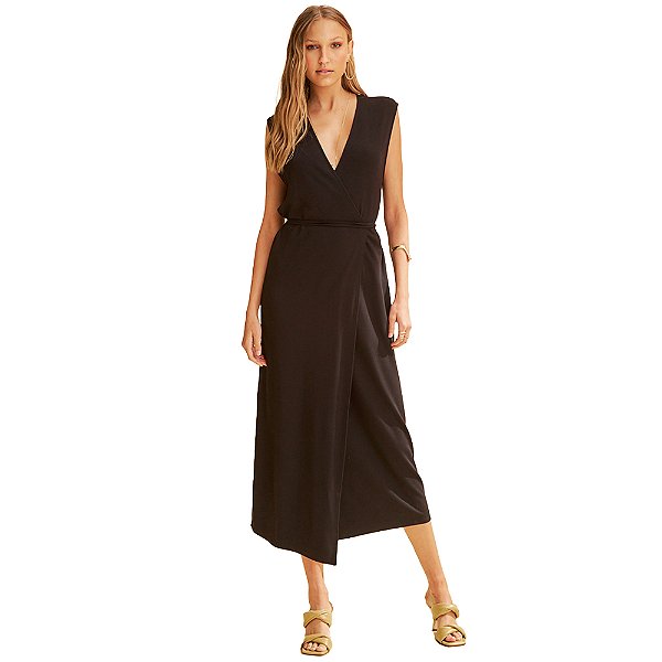 Vestido Midi Forum Comfort Preto Feminino