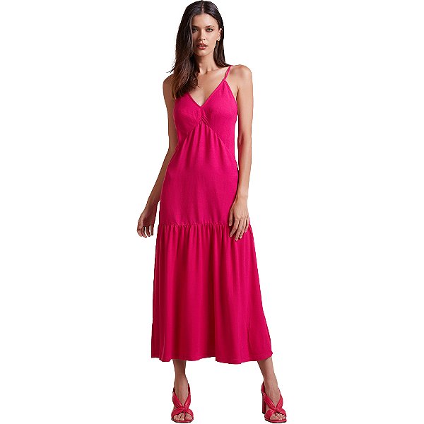 Vestido Linho Forum PR23 Rosa Feminino