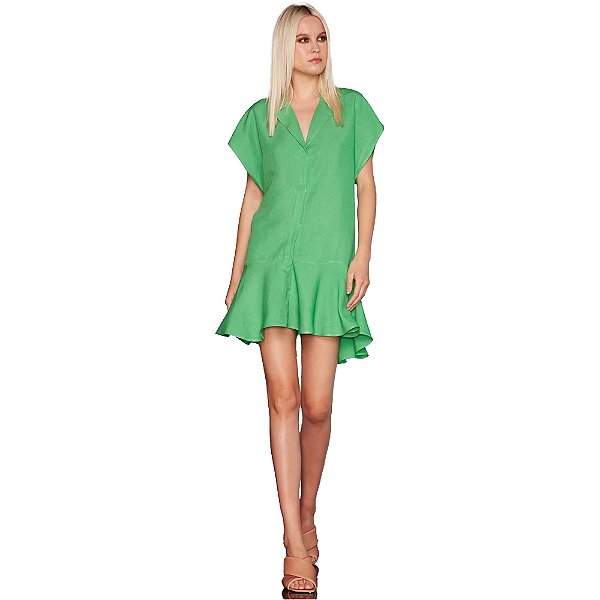 Vestido Linho Forum Verde Feminino