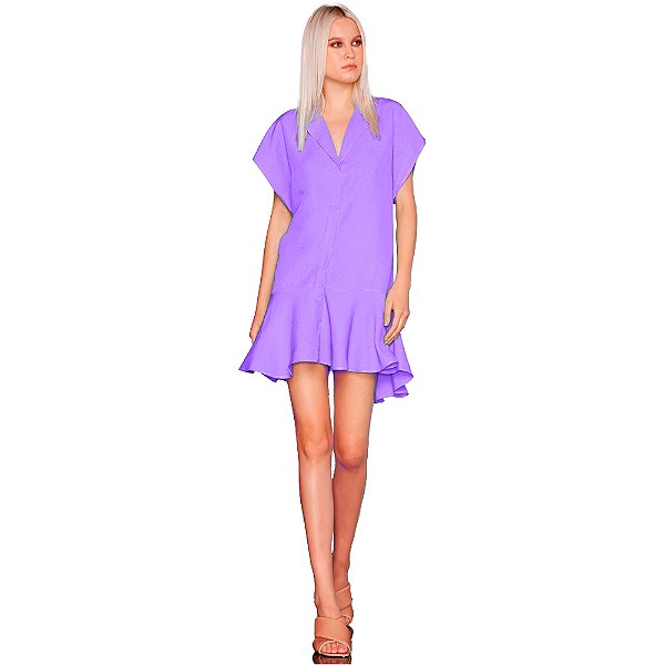 Vestido Linho Forum P23 Lilás Feminino