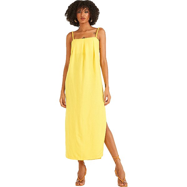 Vestido Linho Forum P23 Amarelo Feminino