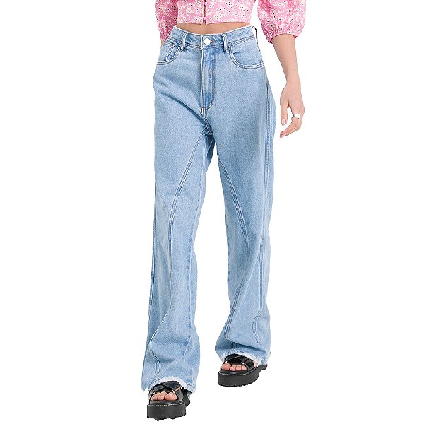 Calça Jeans Myft Full Lenght Super High Azul Feminino