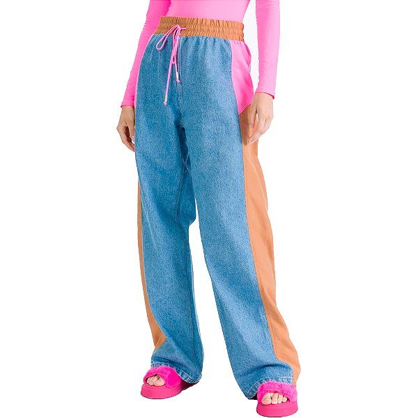 Calça Jeans Myft Full Lenght Super High Azul Feminino