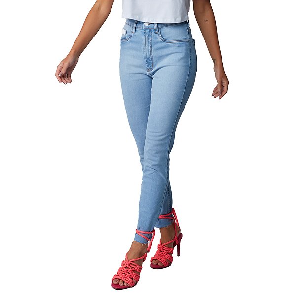 Calça Jeans Easy Lança Perfume Skinny Super High Azul Feminino