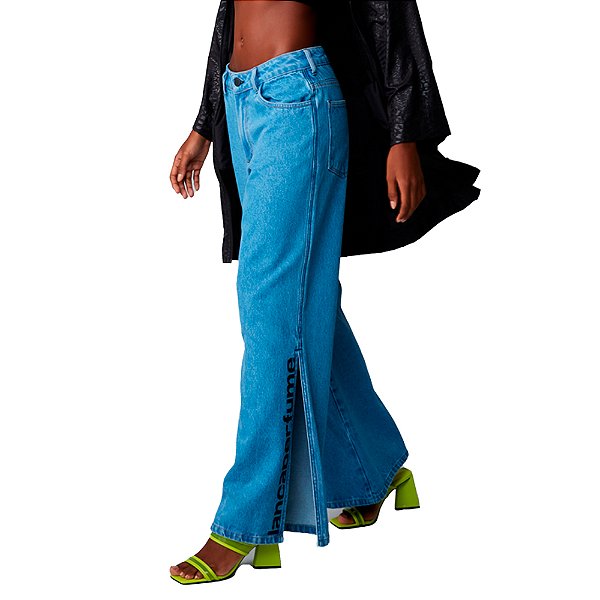 Calça Jeans Easy Lança Perfume Flare High Azul Feminino
