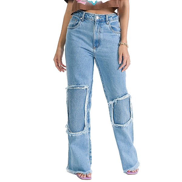 Calça Jeans Myft Full Lenght Super High Azul Feminino