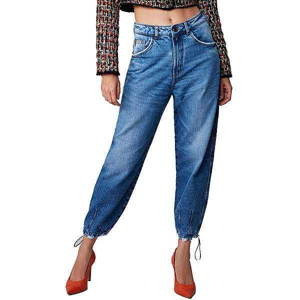 Calça Jeans Lança Perfume Slouchy Super High Azul Feminino