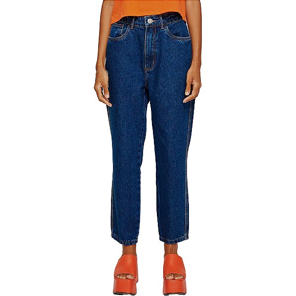 Calça Jeans Myft Mom S High V23 Azul Feminino
