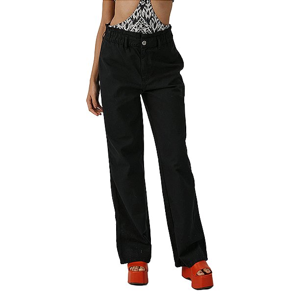 Calça Sarja Myft Paper Super High V23 Preto Feminino