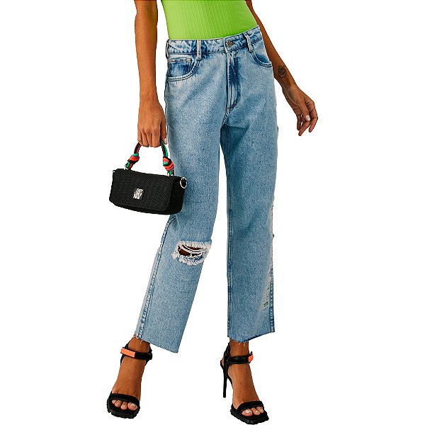 Calça Jeans Easy Lança Perfume High V23 Azul Feminino