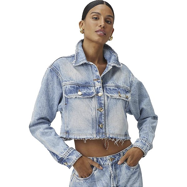 Jaqueta Jeans Lança Perfume Comfort V23 Azul Feminino