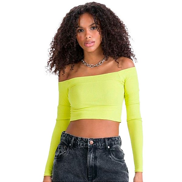 Blusa Cropped Myft Verde Feminino