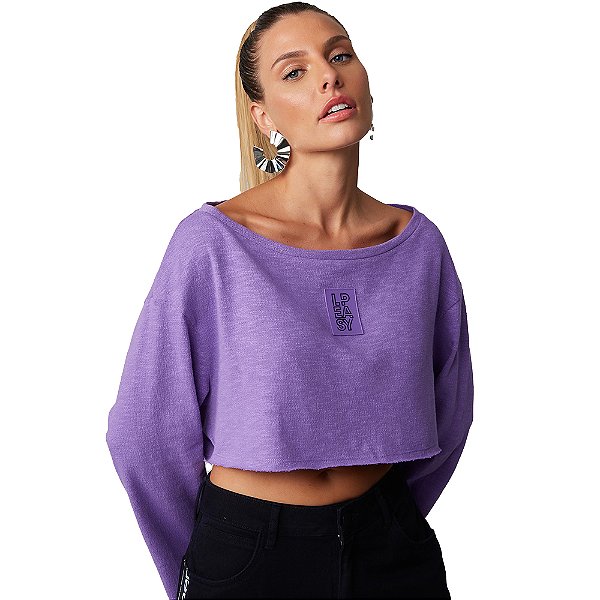 Blusa Cropped Easy Lança Perfume Roxo Feminino