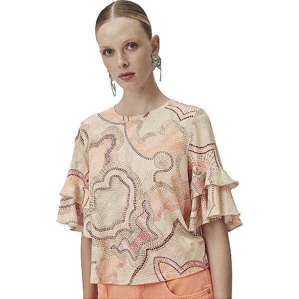 Blusa Lança Perfume Details AV23 Laranja Feminino