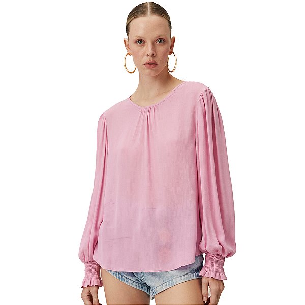 Blusa Lança Perfume Manga Longa V23 Rosa Feminino