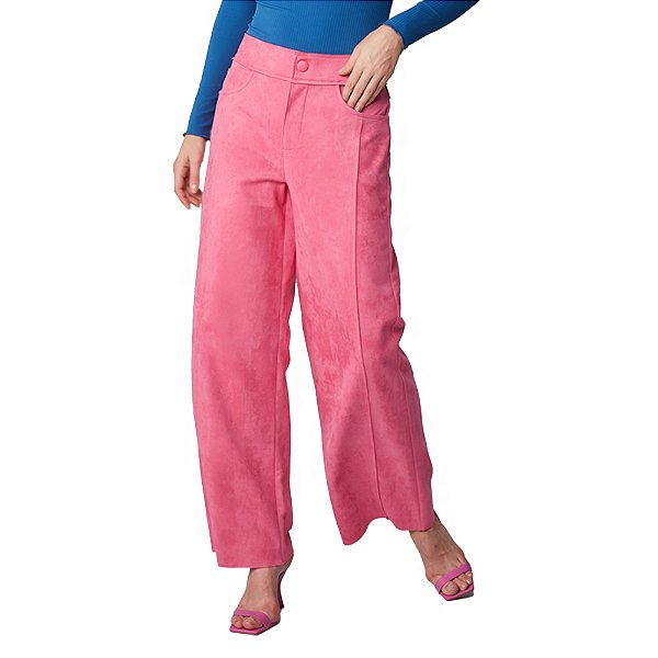 Calça Lança Perfume Wide Leg Rosa Feminino