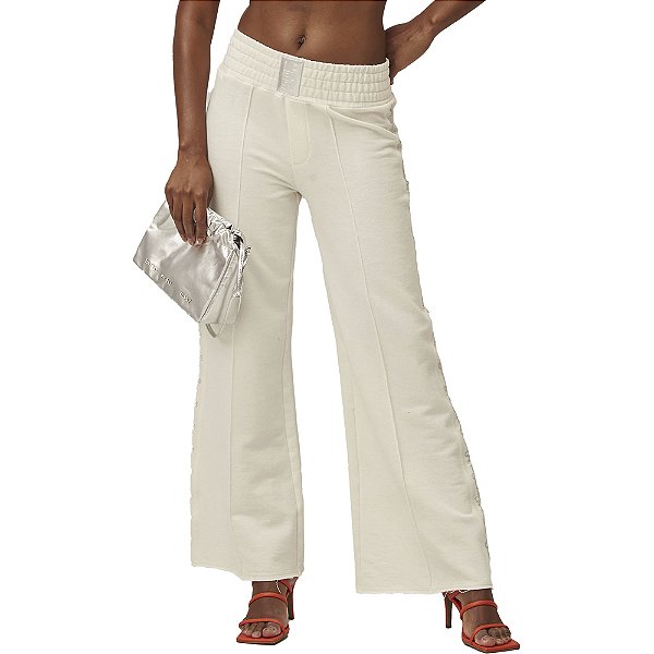 Calça Easy Lança Perfume Wide Leg V23 Off White Feminino