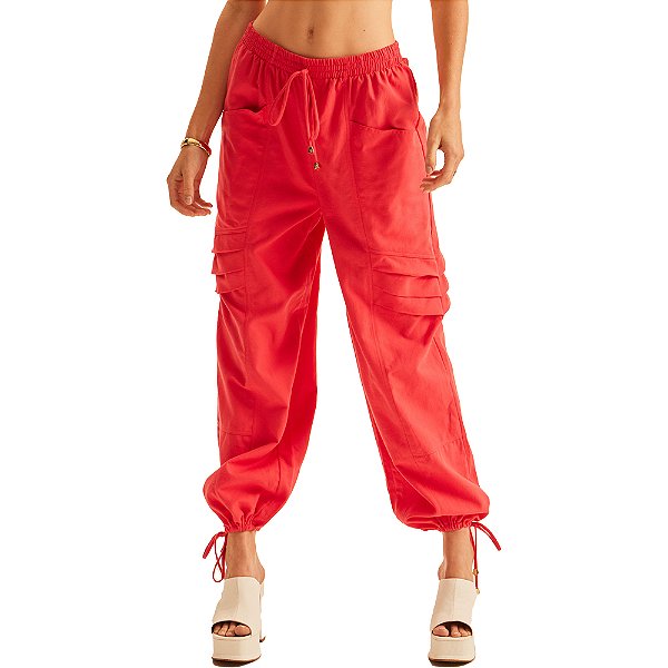 Calça Jogging Lança Perfume AV23 Vermelho Feminino