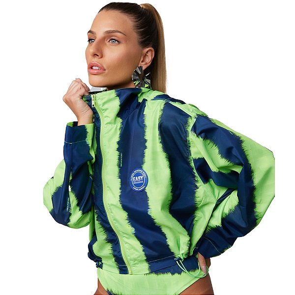 Jaqueta Easy Lança Perfume Corta Vento Verde Feminino