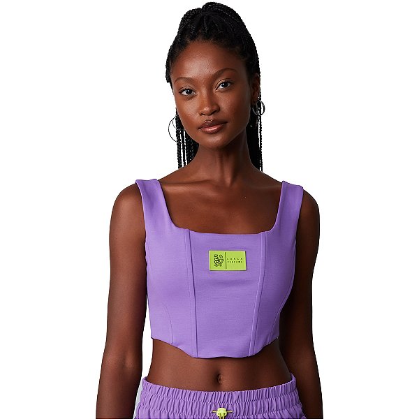 Top Corset Easy Lança Perfume Sem Manga Roxo Feminino