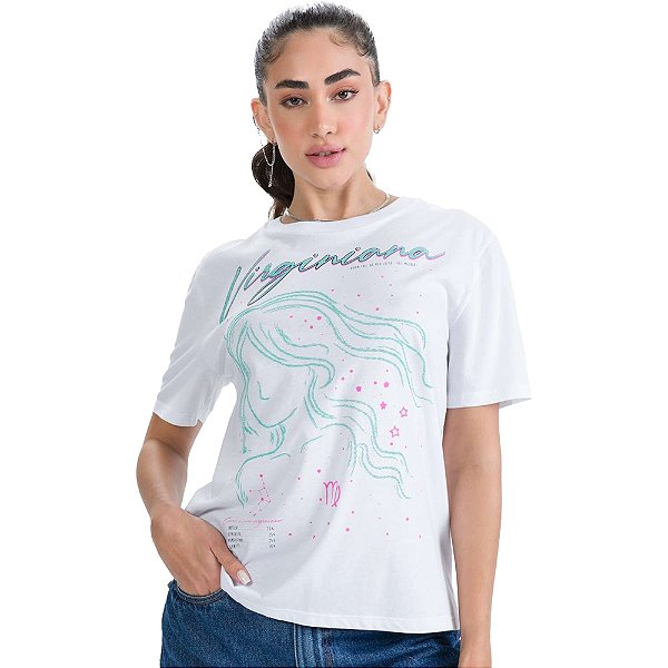 Blusa Myft Signos Virgiana Branco Feminino