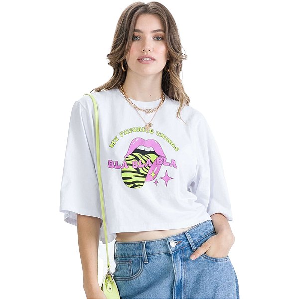 Blusa Myft Estampada Branco Feminino