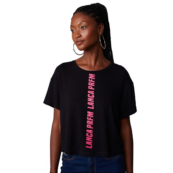 Camiseta Easy Lança Perfume Basic Preto Feminino