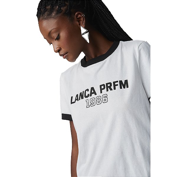 Camiseta Estampada Lança Perfume PR23 Off White Feminino
