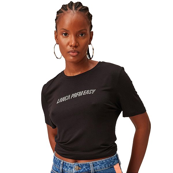 Camiseta Easy Lança Perfume Shine V23 Preto Feminino