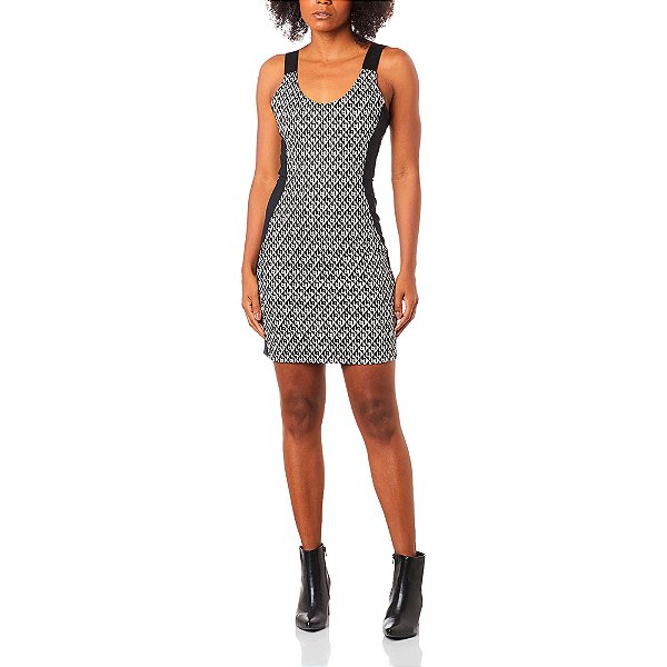 Vestido Estampado Easy Lança Perfume Preto Feminino