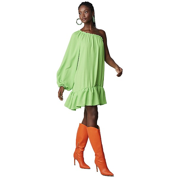 Vestido Lança Perfume Amplo Verde Feminino