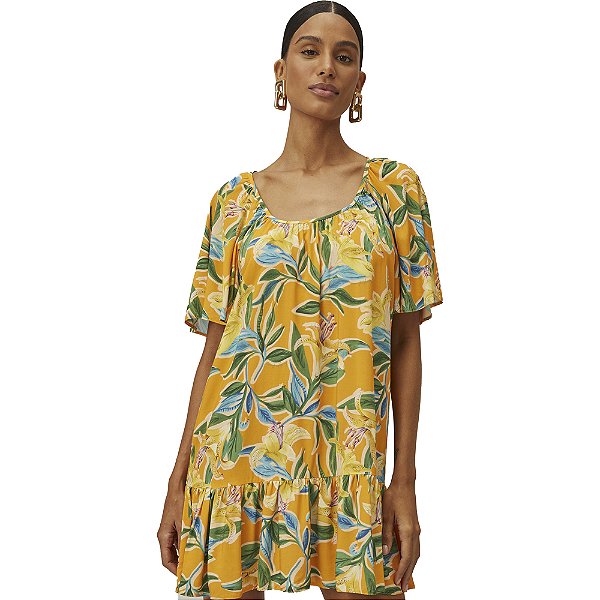Vestido Lança Perfume Curto Laranja Feminino