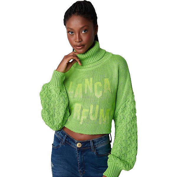 Blusa Tricot Lança Perfume Verde Feminino