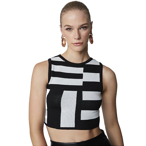 Blusa Lança Perfume Tricot Preto Feminino