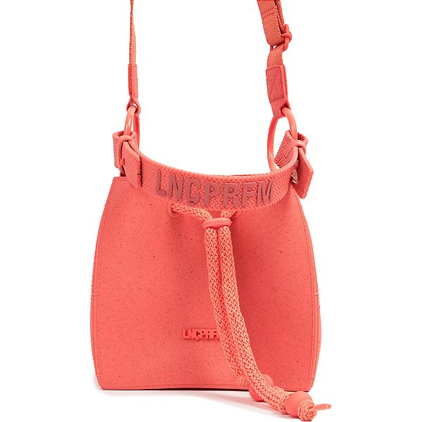 Bolsa Bucket Lança Perfume Injetada Alça Trançada Laranja Feminino
