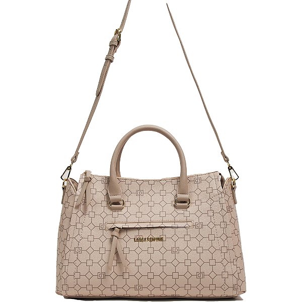 Bolsa Tote Lança Perfume Monograma Bege Feminino