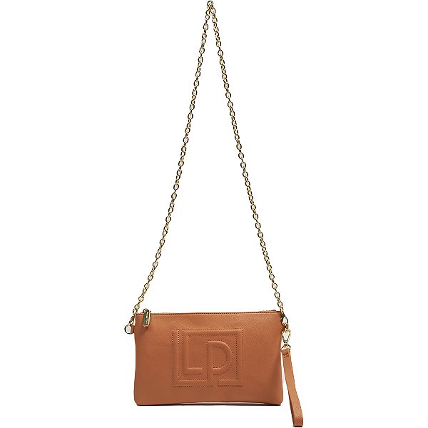 Bolsa Clutch Lança Perfume Bordado Bege Feminino