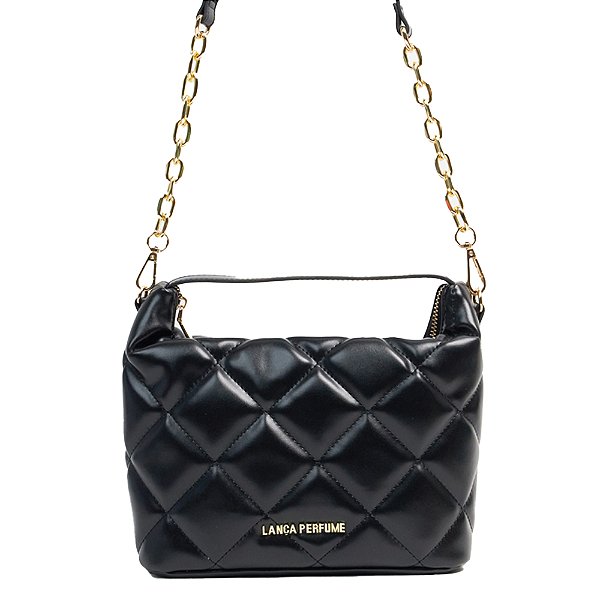 Bolsa Lança Perfume Mini Tote Matelasse Preto Feminino
