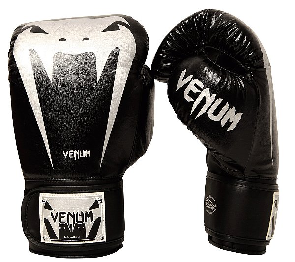Luva de Boxe Venum Giant Brasil Preto/Prata
