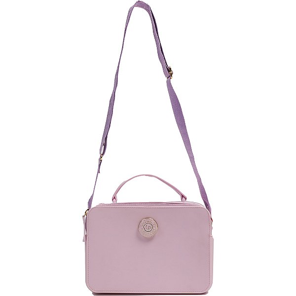 Bolsa Crossbody Lança Perfume Alça Gorgurão Lilás Feminino