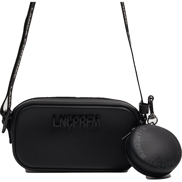 Bolsa Crossbody Lança Perfume Injetada e Niqueleira Preto Feminino
