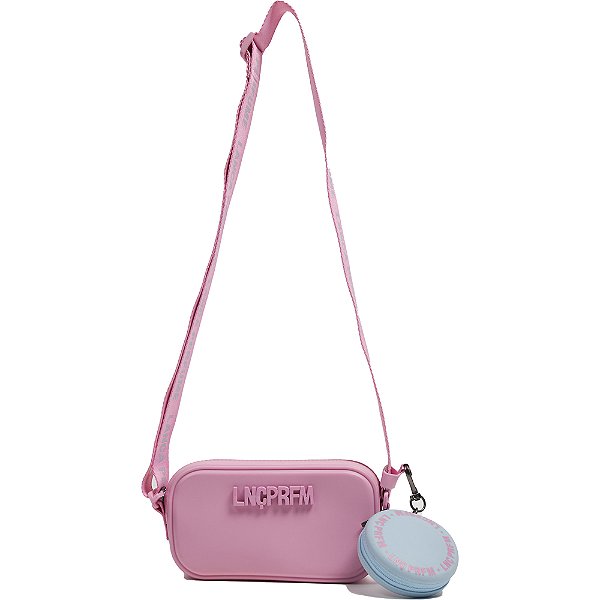 Bolsa Crossbody Lança Perfume Injetada e Niqueleira Rosa Feminino